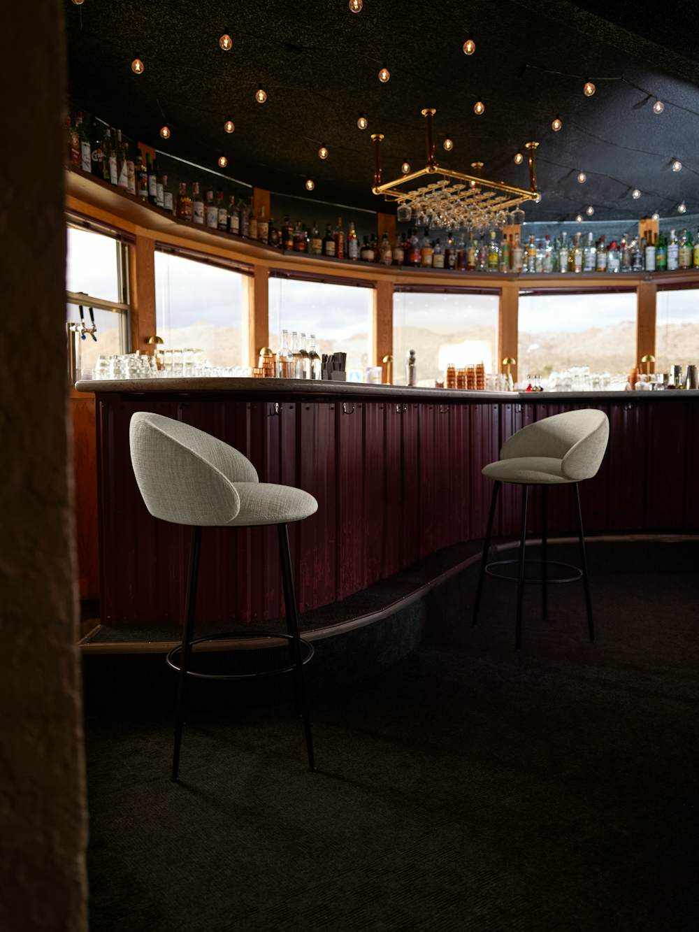 Kura Stool in Copper Room