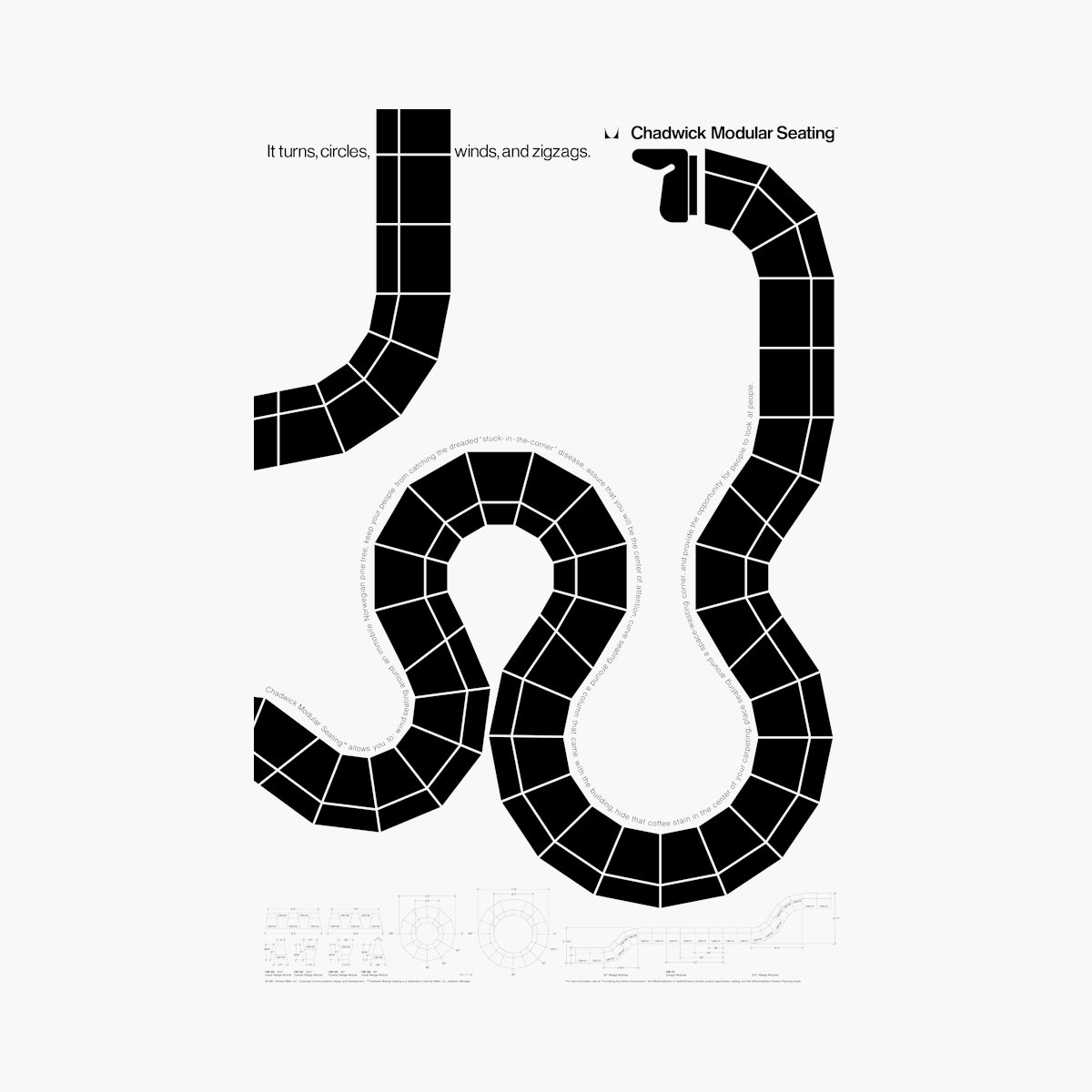 Chadwick Modular Seating Unframed Poster