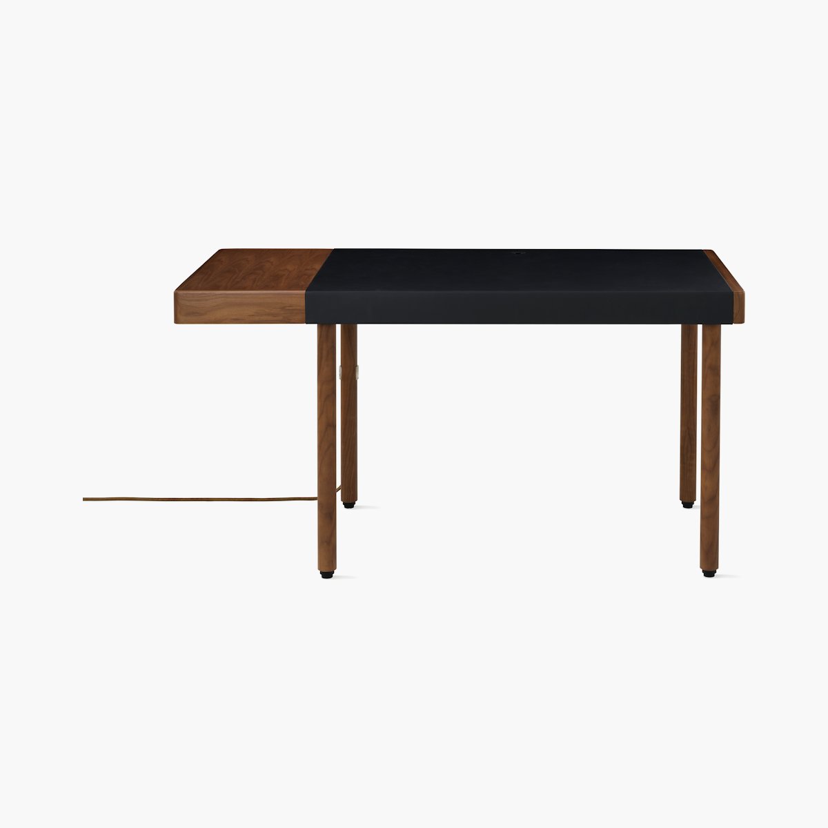 Leatherwrap Sit-to-Stand Desk, Left Drawer