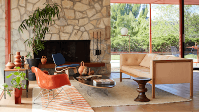 Nelson Cube, Eames Elliptical, Molded Fiberglass and LCW